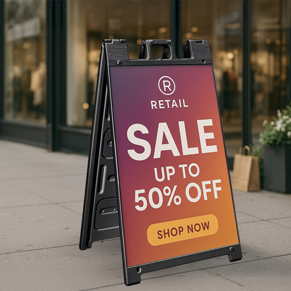 Show details for A-Frame Sign - Retail