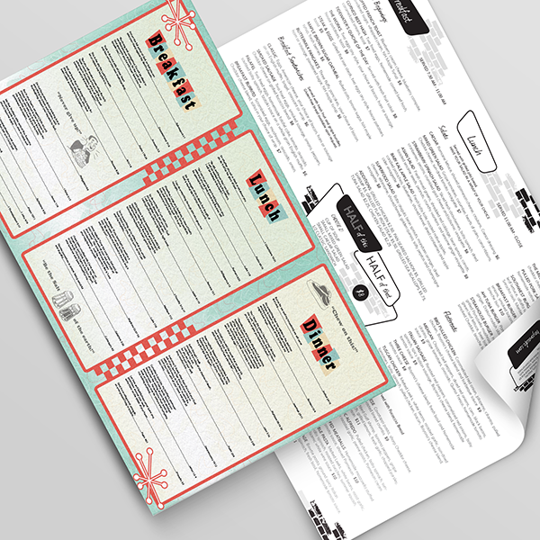 Show details for Disposable / Placemat Menus - Restaurant & Café